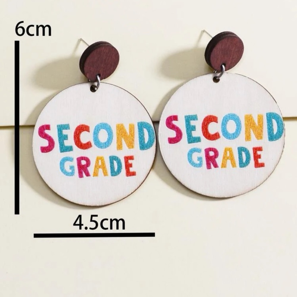 2nd Grade School Earrings 📝 - Picture 2 of 5